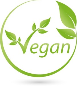 44238528 - vegetarian symbol with scrolling, vegan, logo